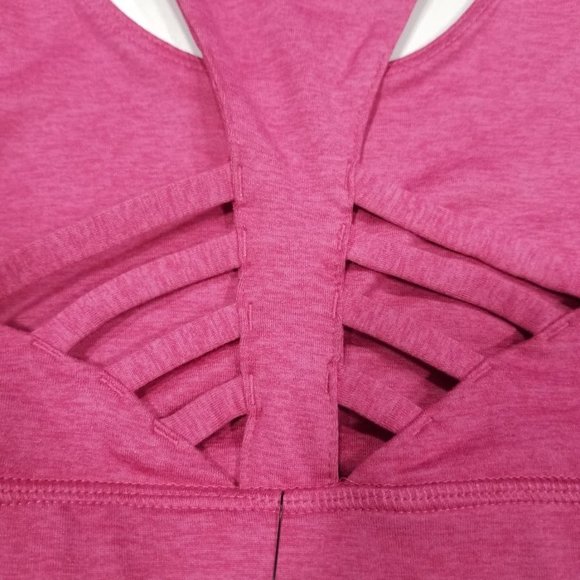 Peloton Strappy Heathered Bra Pink - Make Waves Sz Small - Picture 5 of 9
